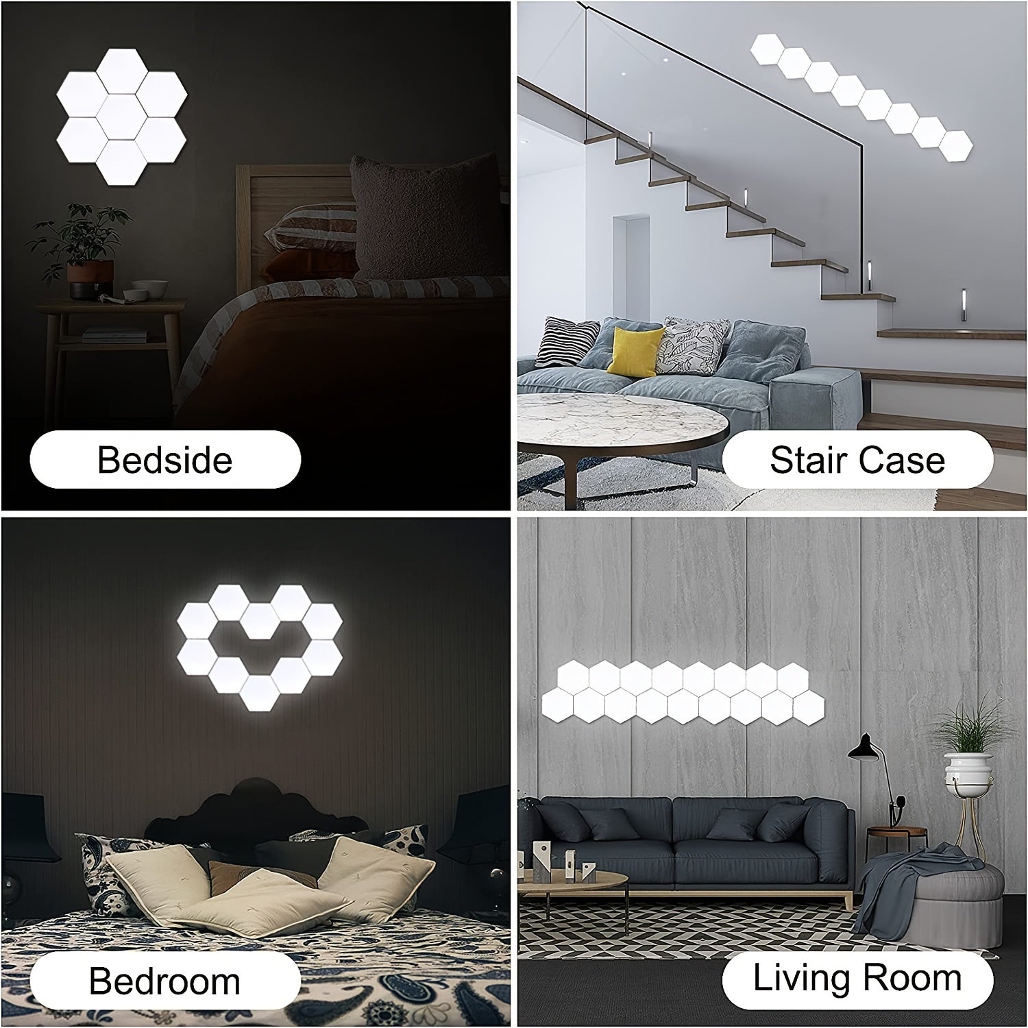 Smart Touch Hexagon Lights DIY Style Brighten Any Space - TrendVerseHub