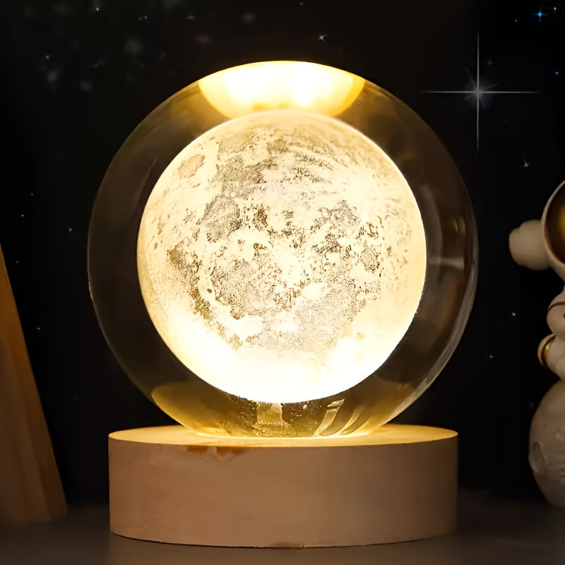 3D Solar Galaxy Crystal Ball Luminous Gift - TrendVerseHub