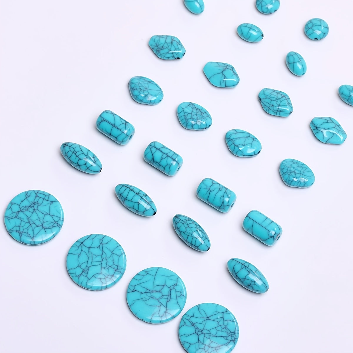 Boho Turquoise Resin Beads DIY Jewelry  Decor - TrendVerseHub