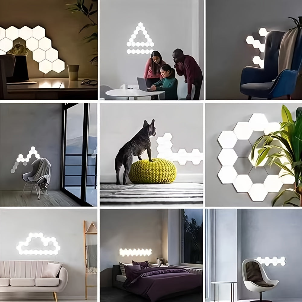 Smart Touch Hexagon Lights DIY Style Brighten Any Space - TrendVerseHub