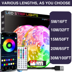 Smart LED Strip Lights Sync Color  Party - TrendVerseHub