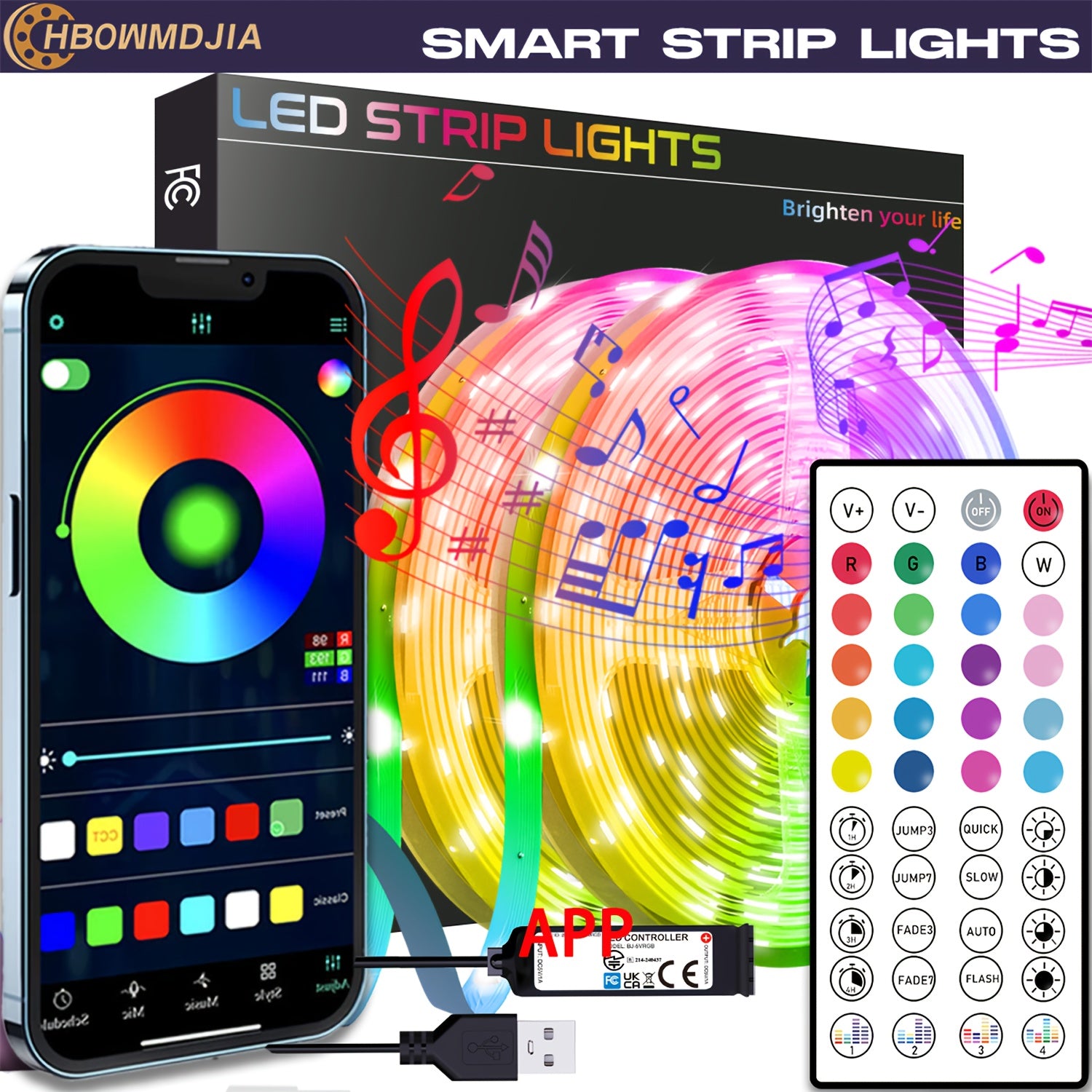 Smart LED Strip Lights Sync Color  Party - TrendVerseHub