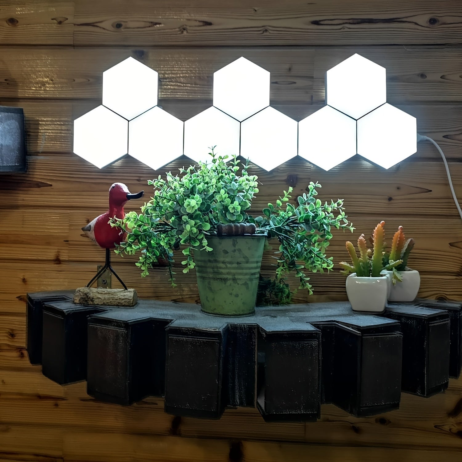 Smart Touch Hexagon Lights DIY Style Brighten Any Space - TrendVerseHub