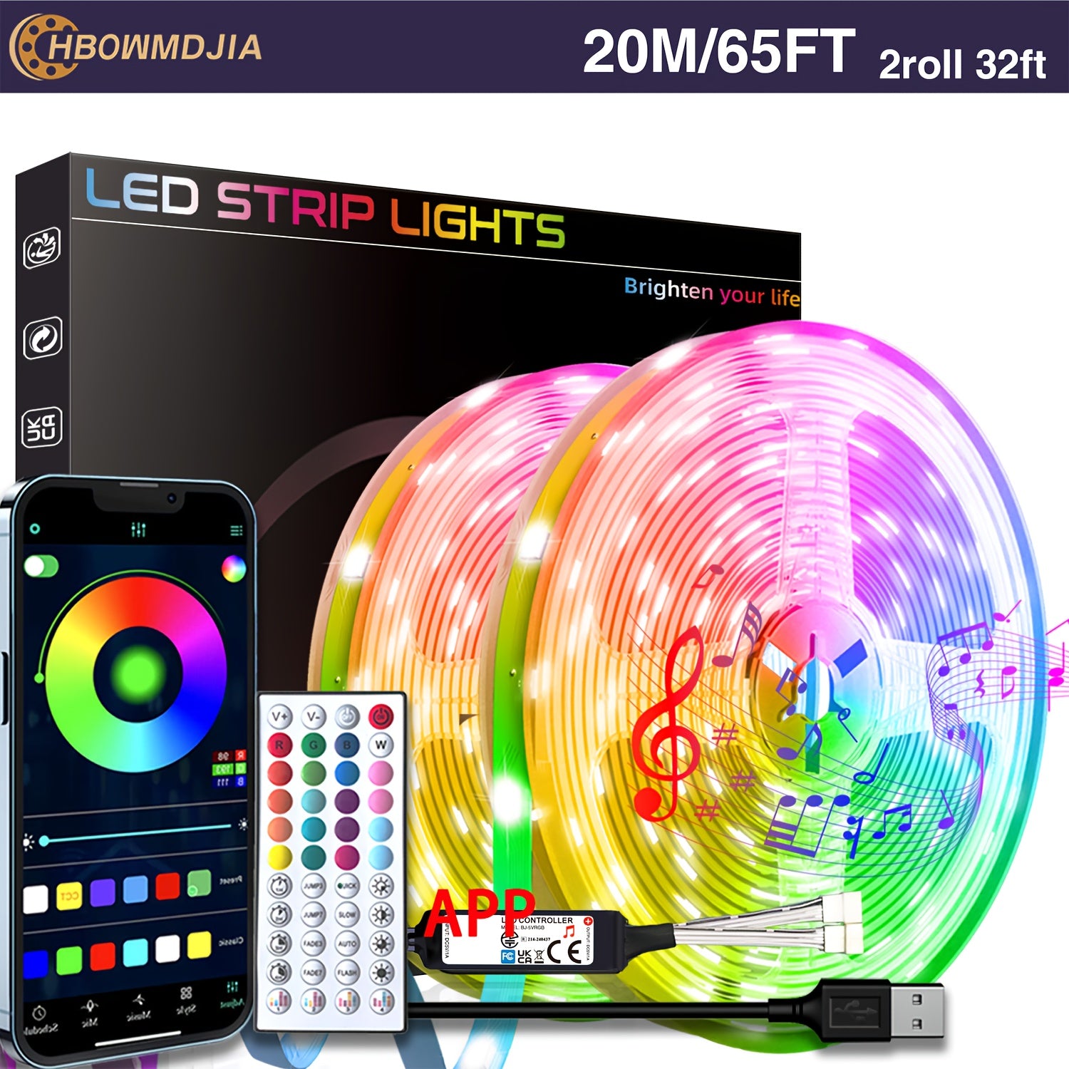 Smart LED Strip Lights Sync Color  Party - TrendVerseHub