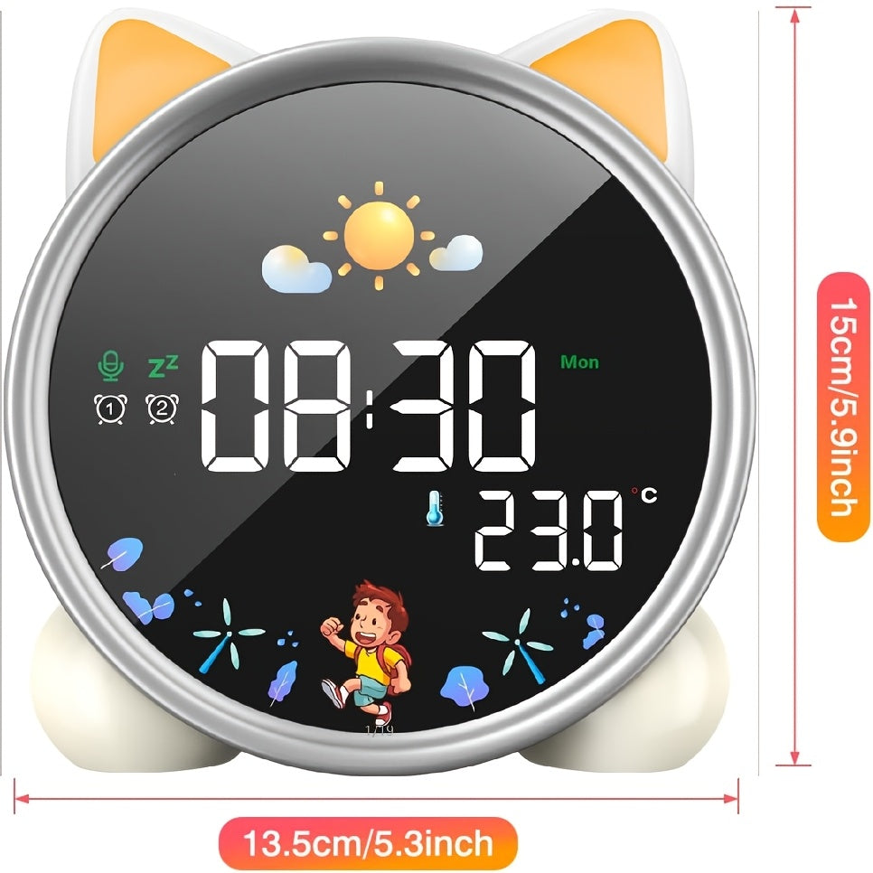 Cute Cat Alarm Clock Train Wake and Shine - TrendVerseHub