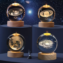 3D Solar Galaxy Crystal Ball Luminous Gift - TrendVerseHub