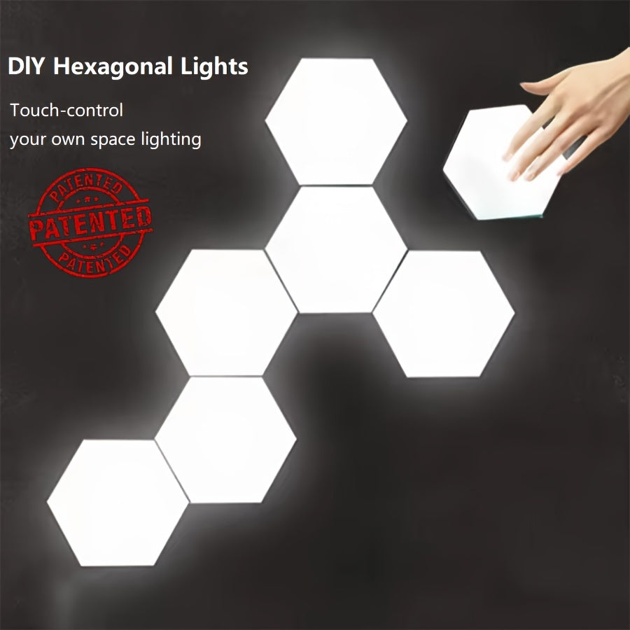 Smart Touch Hexagon Lights DIY Style Brighten Any Space - TrendVerseHub