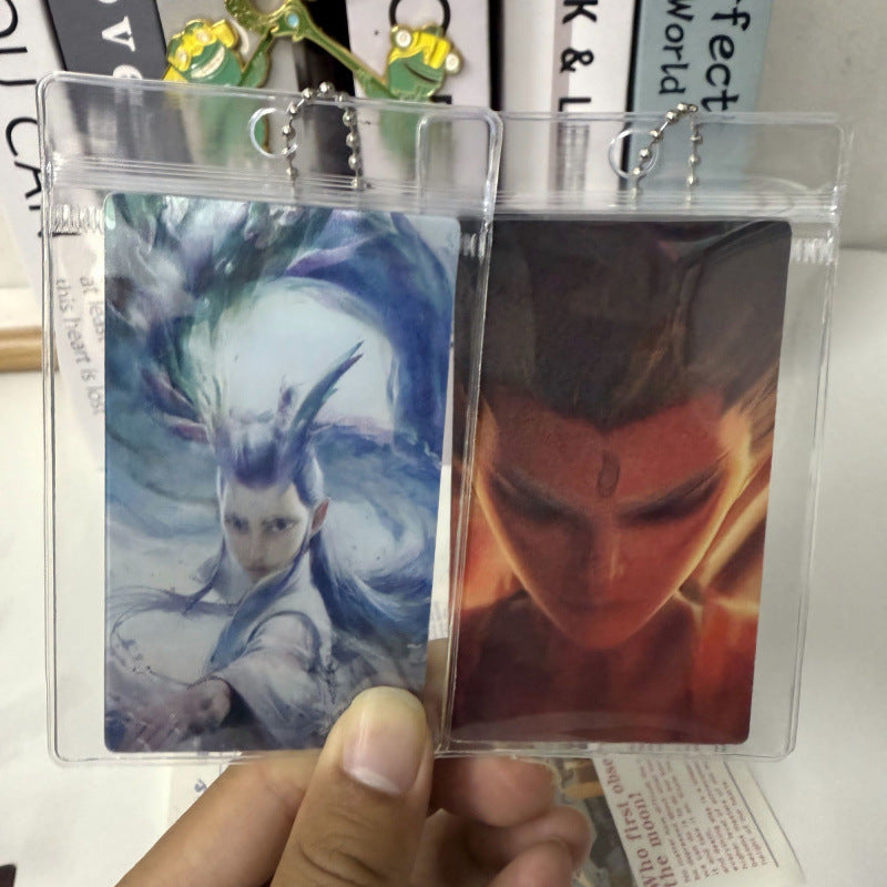 Nezha 3D Shifting Cards Anime Art for Friends - TrendVerseHub