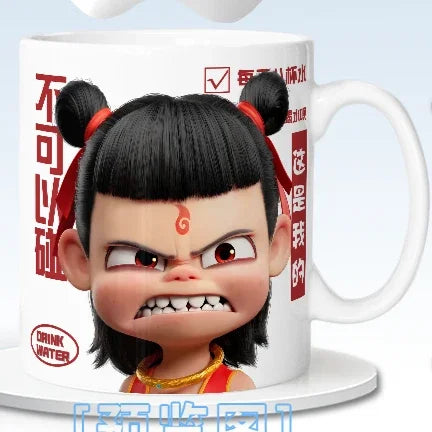 Nezha  Ao Bing Cute Ceramic Lovers Coffee Cups - TrendVerseHub