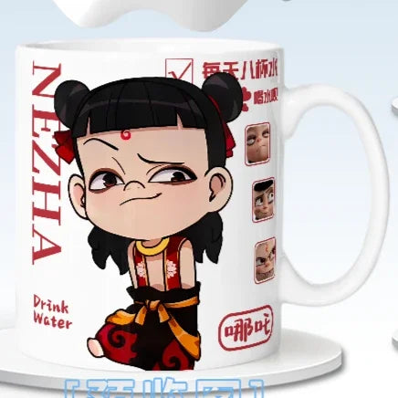 Nezha  Ao Bing Cute Ceramic Lovers Coffee Cups - TrendVerseHub