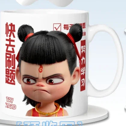 Nezha  Ao Bing Cute Ceramic Lovers Coffee Cups - TrendVerseHub