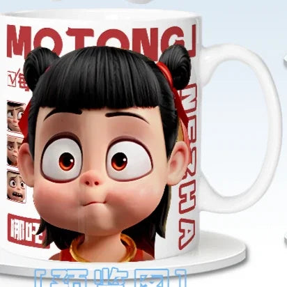 Nezha  Ao Bing Cute Ceramic Lovers Coffee Cups - TrendVerseHub