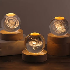 Galaxy Planet Night Light Warm Crystal Dreamscape - TrendVerseHub