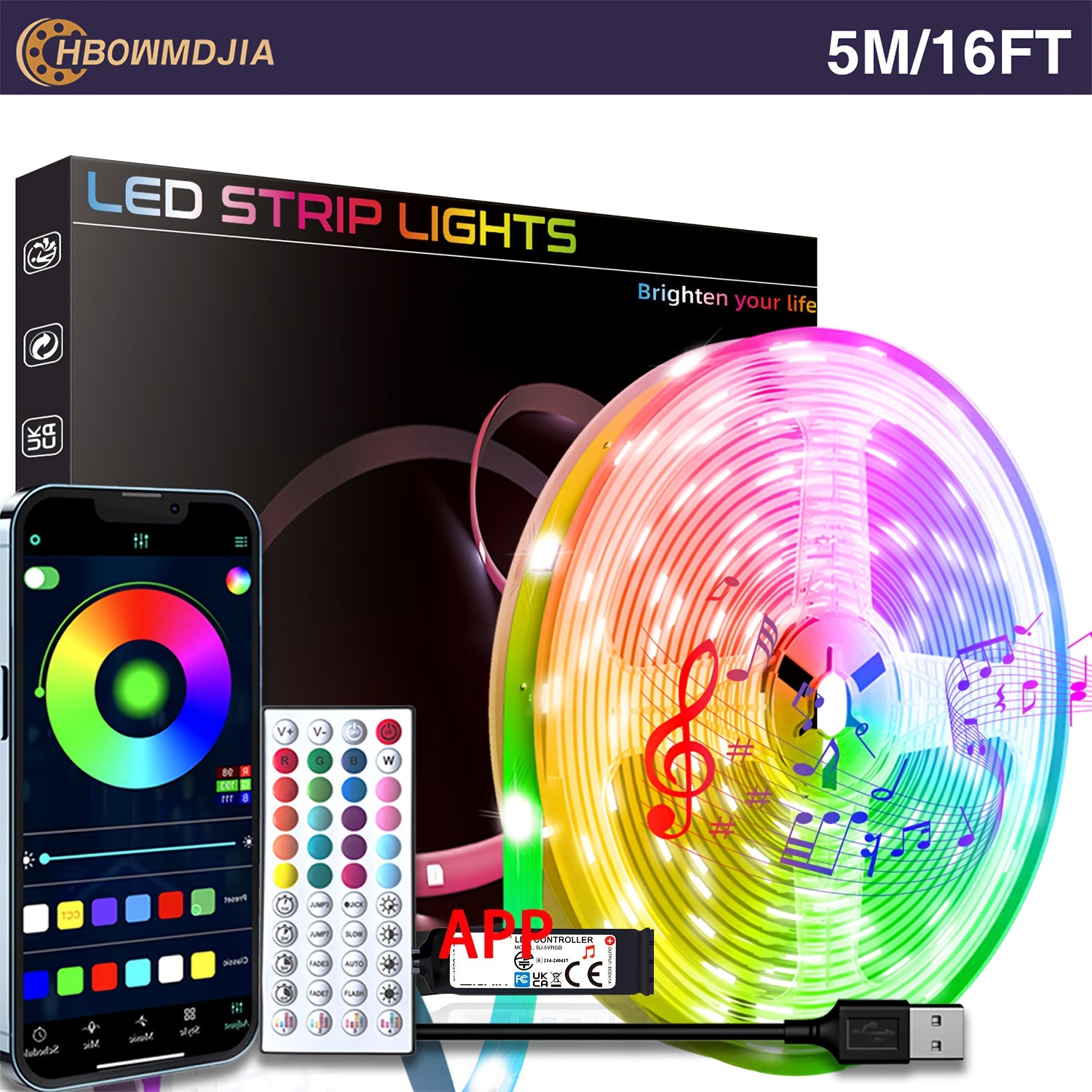 Smart LED Strip Lights Sync Color  Party - TrendVerseHub