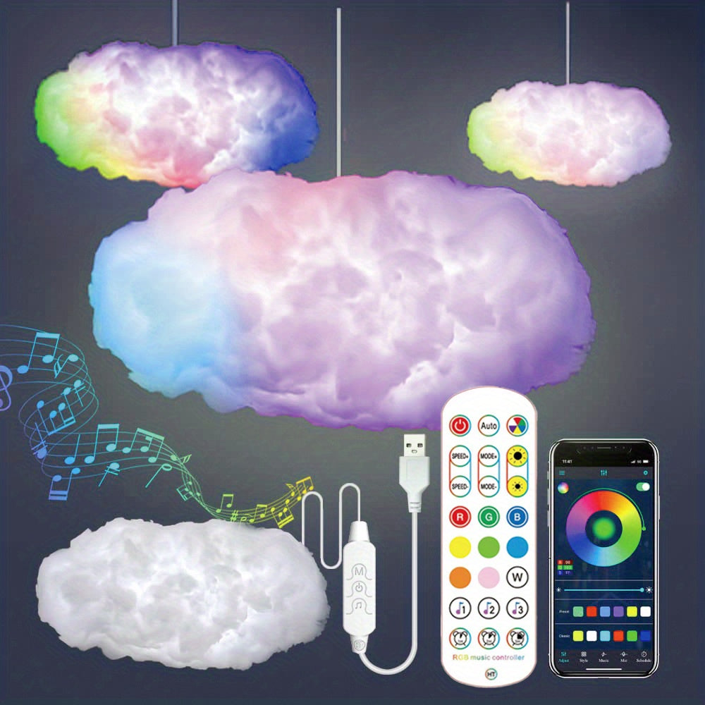 Music Sync RGB Cloud Light Kit  Immersive Audio - TrendVerseHub