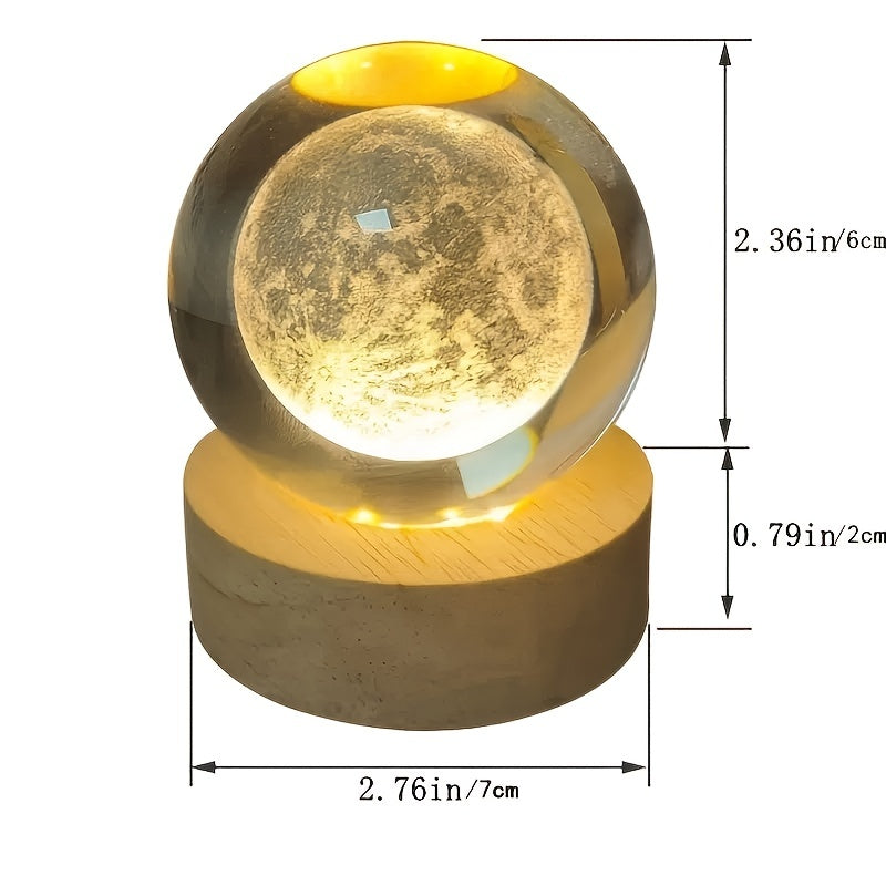 Galaxy Planet Night Light Warm Crystal Dreamscape - TrendVerseHub